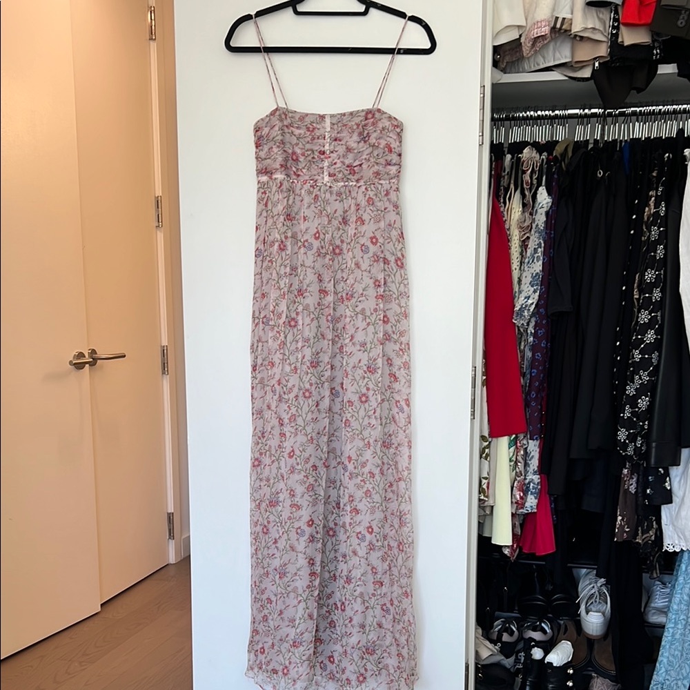 Zara Pink Floral Maxi Dress